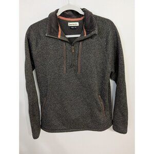 Tom Beckbe Knit Fleece Quarter 1/4 Zip Dark Brown Sedge Pullover Mens Sz M